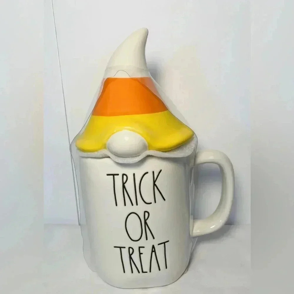 Rae Dunn Trick or Treat Mug with Gnome Lid. NWT